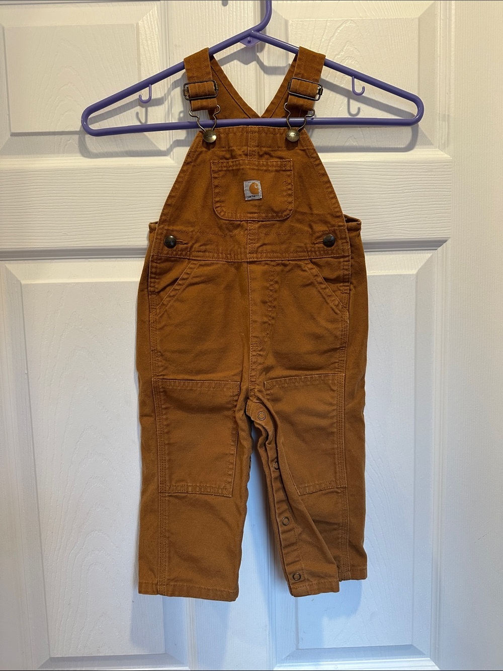 Carhartt Kids Brown Duck Canvas Overalls